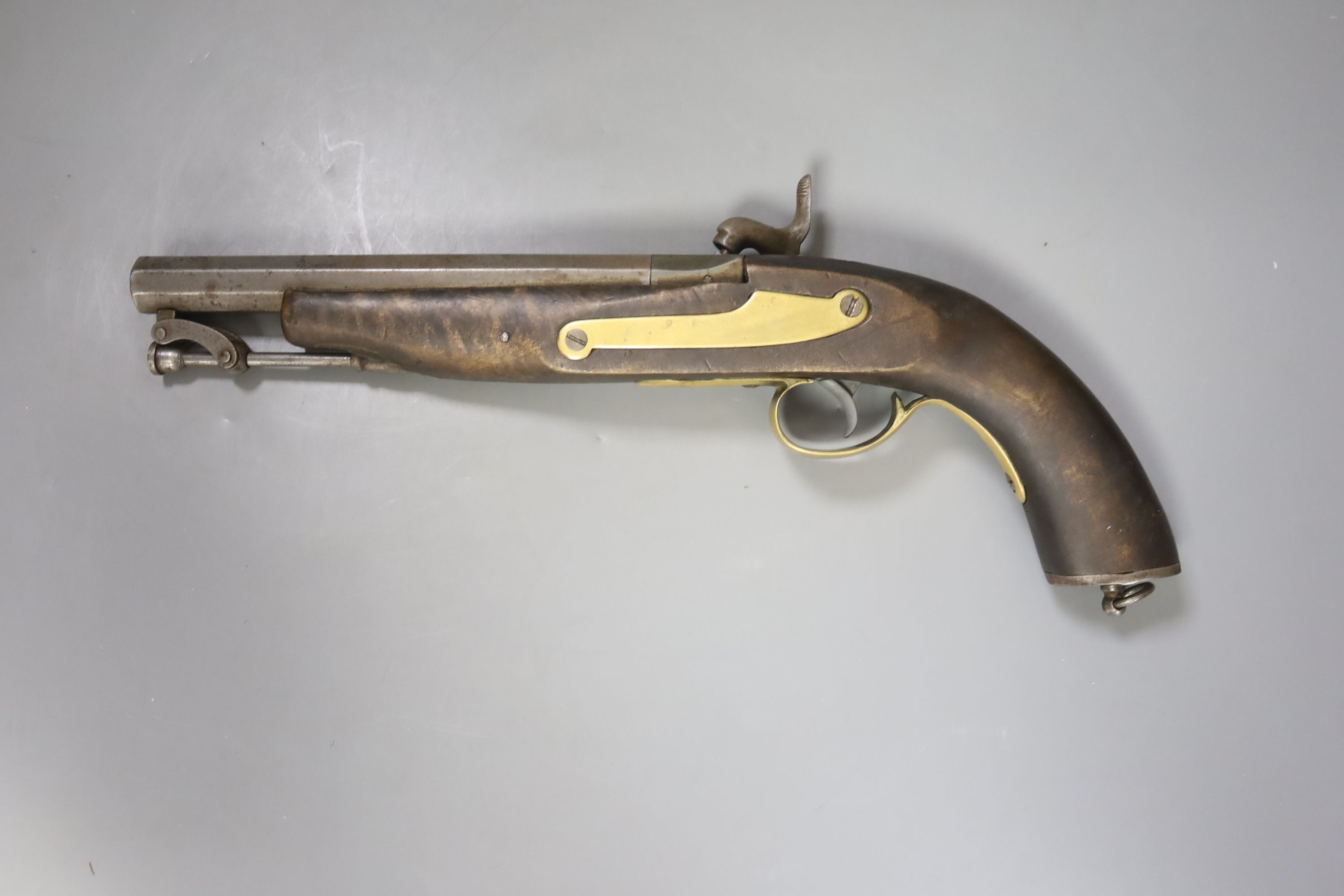 A 19th century percussion pistol